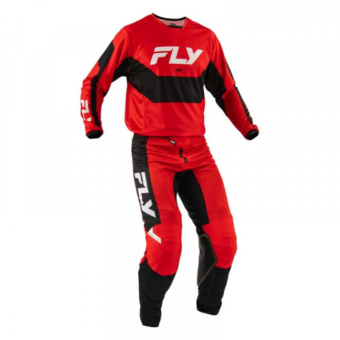 Pantalon FLY RACING Kinetic Mesh - rouge/noir/blanc