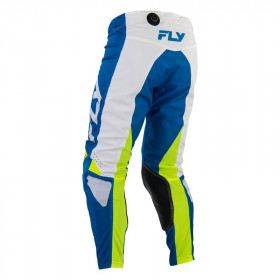 Pantalon FLY RACING Kinetic Mesh - bleu/blanc/jaune fluo