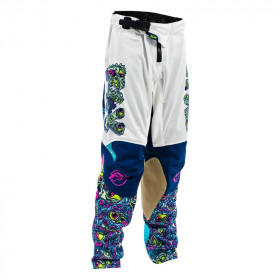 Pantalon enfant FLY RACING Kinetic Mesh Mutant - blanc/bleu/multi