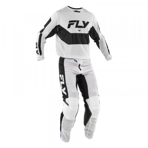 Maillot FLY RACING Kinetic Mesh - blanc/noir