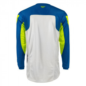 Maillot FLY RACING Kinetic Mesh - bleu/blanc/jaune fluo