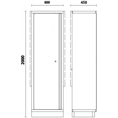 Armoire métallique à 1 porte avec étrier BETA C45PRO 2.0