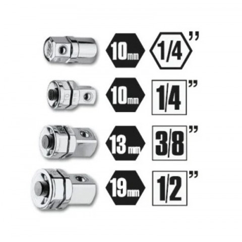Kit de 4 adaptateurs pour clés à cliquet BETA TOOLS 123/K4