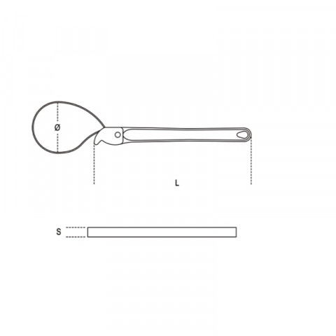 Clé serre-tubes réversible à sangle BETA