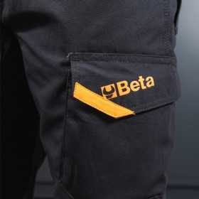 Pantalon de travail BETA 7818G à multiples poches en tissu élastique – gris