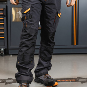 Pantalon de travail BETA 7818G à multiples poches en tissu élastique – gris
