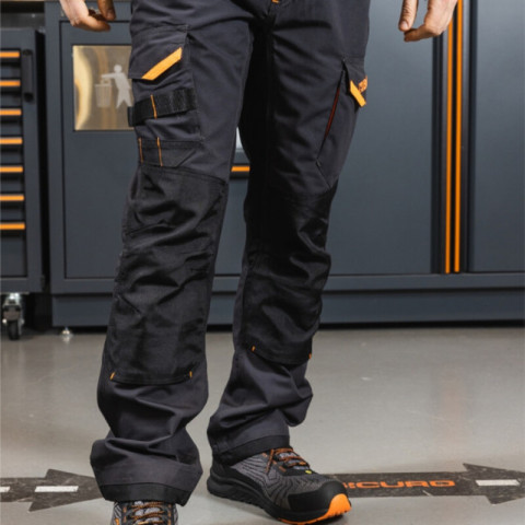 Pantalon de travail BETA 7818G à multiples poches en tissu élastique – gris