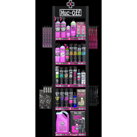 Présentoir premium MUC-OFF éclairé – simple (produits inclus)
