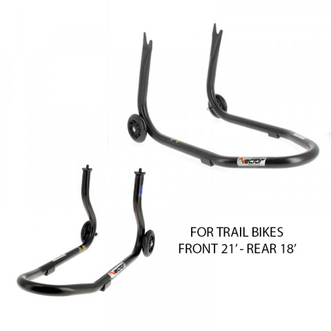 Kit VECTOR de béquilles avant et arrière pour moto Trail