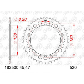 Kit chaîne AFAM 520XMR3 15/43-116 - couronne standard