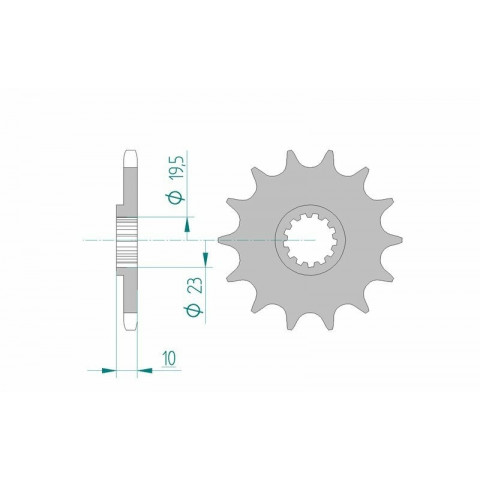 Kit chaîne AFAM 520XRR3 15/43-112 - couronne standard