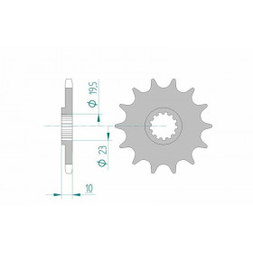 Kit chaîne AFAM 520XRR3 15/43-112 - couronne standard