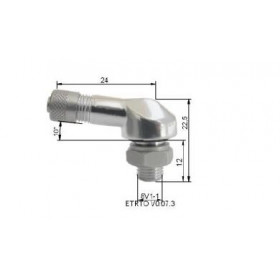 Valve pneumatique alu BIHR Ø8,5mm argent 