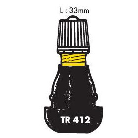 Valve droite caoutchoutée BIHR TR412