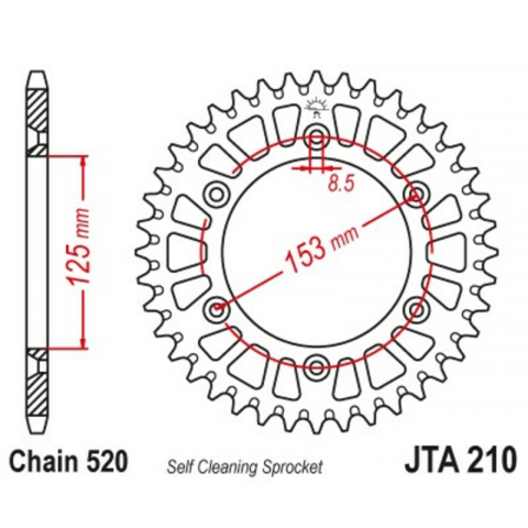 Couronne JT SPROCKETS alu standard - 520