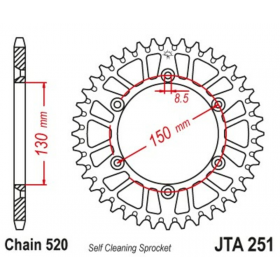 Couronne JT SPROCKETS alu standard - 520