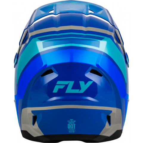 Casque enfant FLY RACING Kinetic Scrap - bleu/Light Blue/gris