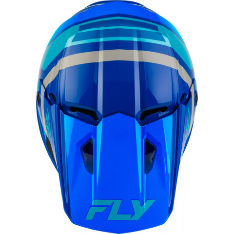 Casque enfant FLY RACING Kinetic Scrap - bleu/Light Blue/gris