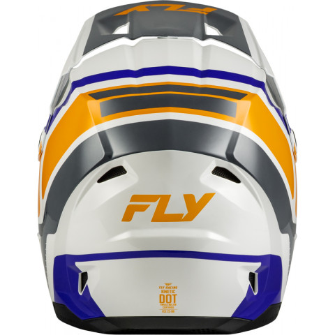 Casque enfant FLY RACING Kinetic Scrap - blanc/Orange/bleu/gris