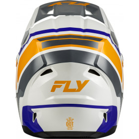 Casque enfant FLY RACING Kinetic Scrap - blanc/Orange/bleu/gris