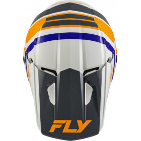 Casque enfant FLY RACING Kinetic Scrap - blanc/Orange/bleu/gris