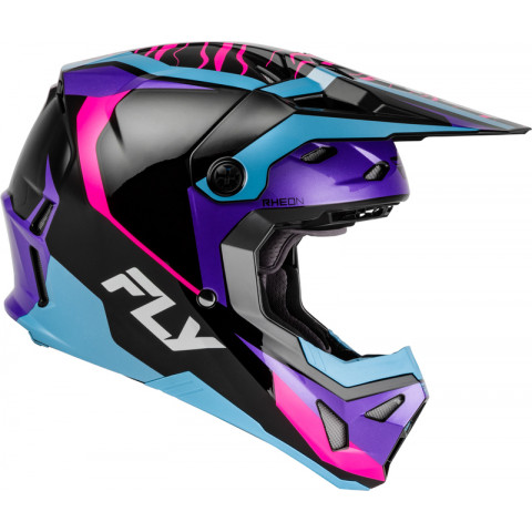 Casque FLY RACING Formula CP Charge - noir/violet/rose/bleu