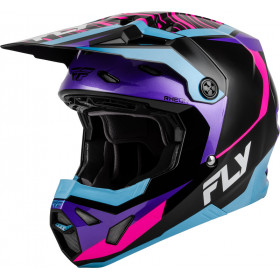 Casque FLY RACING Formula CP Charge - noir/violet/rose/bleu