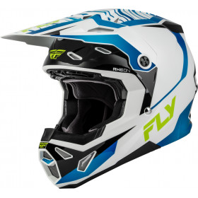 Casque FLY RACING Formula CP Charge - blanc/bleu/noir
