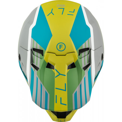 Casque FLY RACING Formula CC Strike - gris mat/Green/Teal