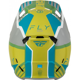 Casque FLY RACING Formula CC Strike - gris mat/Green/Teal