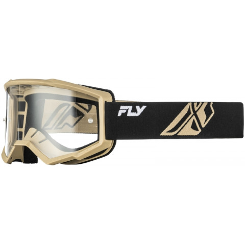 Masque FLY RACING Focus noir/Khaki - écran clair
