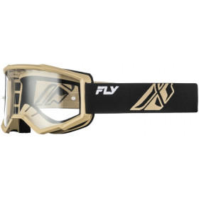Masque FLY RACING Focus noir/Khaki - écran clair