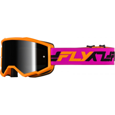 Masque FLY RACING Zone orange/rose/noir - écran Mirror/Smoke