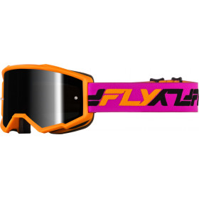 Masque FLY RACING Zone orange/rose/noir - écran Mirror/Smoke