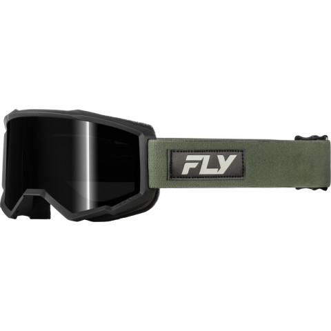Masque FLY RACING Focus Sand vert/noir - écran Dark Smoke