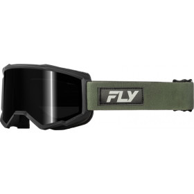 Masque FLY RACING Focus Sand vert/noir - écran Dark Smoke