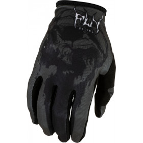 Gants FLY RACING Youth Lite Dark Series - gris/noir