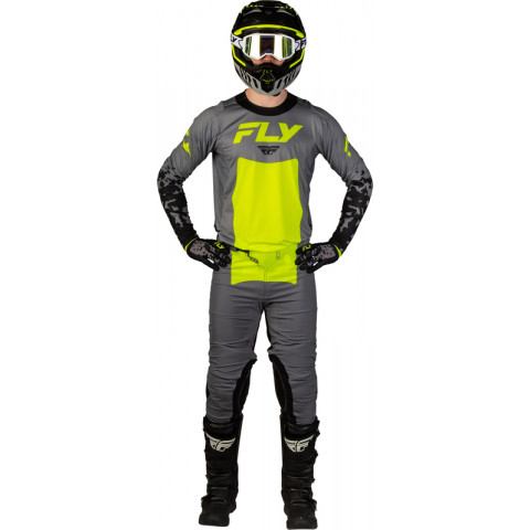 Pantalon FLY RACING Lite Flake - gris/Hi-Vis/noir