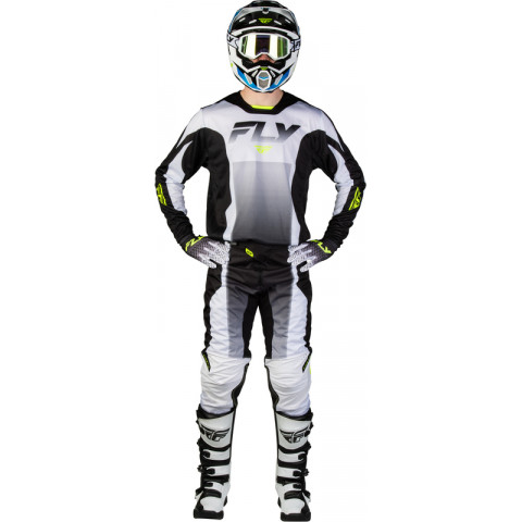 Pantalon FLY RACING Kinetic Fade - blanc/noir/Hi-Vis