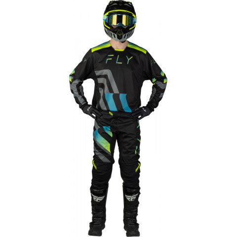 Pantalon FLY RACING Kinetic Volt - noir/gris/Teal/jaune