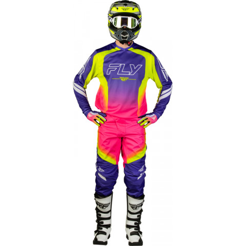 Maillot FLY RACING F-16 Raze - violet/rouge/jaune