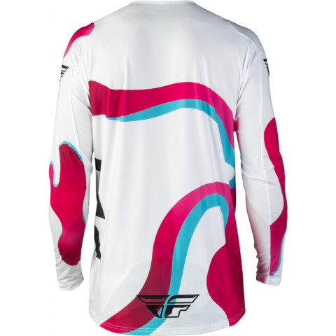 Maillot enfant FLY RACING Lite Vibe - blanc/rose/bleu