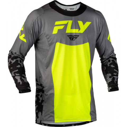 Maillot FLY RACING Lite Flake - gris/Hi-Vis/noir