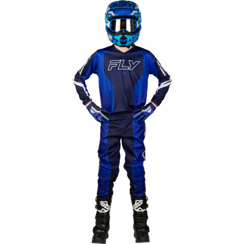 Maillot enfant FLY RACING F-16 Raze - Navy/bleu/blanc