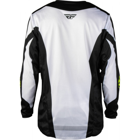 Maillot FLY RACING Kinetic Fade - blanc/noir/Hi-Vis