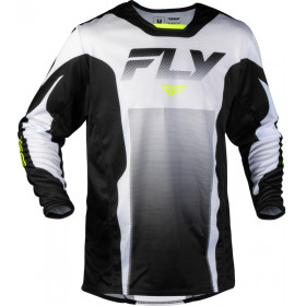 Maillot FLY RACING Kinetic Fade - blanc/noir/Hi-Vis