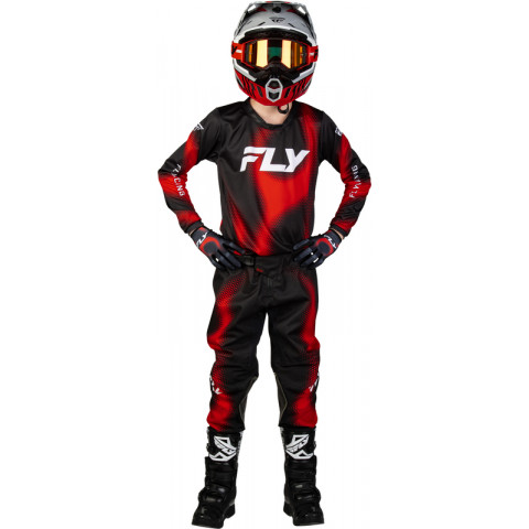 Maillot enfant FLY RACING Kinetic Torch - noir/rouge/blanc