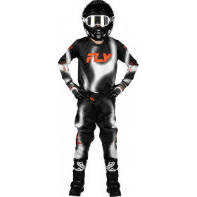 Maillot enfant FLY RACING Kinetic Torch - noir/blanc/orange