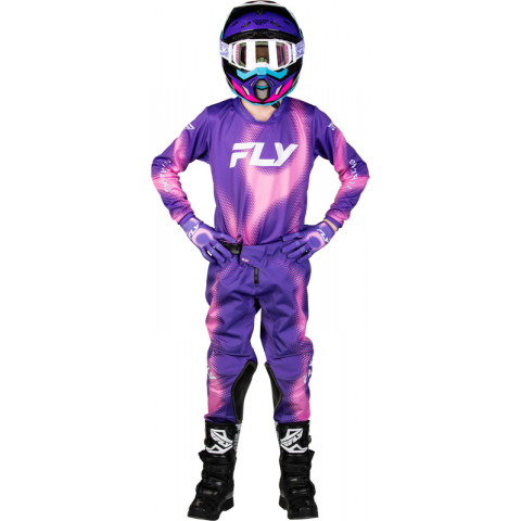 Maillot enfant FLY RACING Kinetic Torch - violet/rose