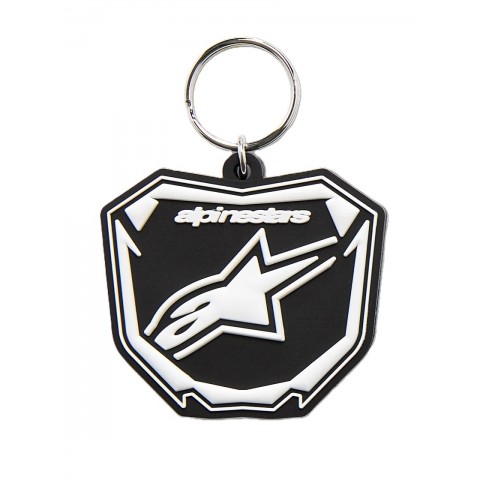 PLATE KEYFOB BLACK WHITE